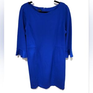 Talbots Womens Royal Blue Sheath Dress Size 14